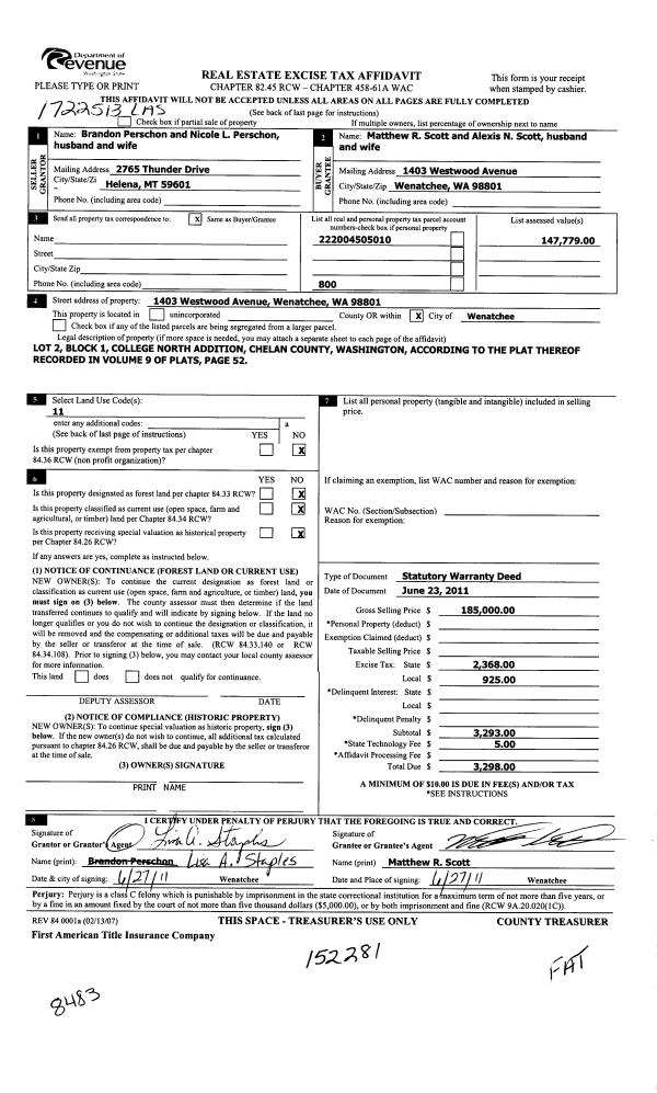Chelan County Assessor Property Details 08 SPRING HILL FARM LLC for